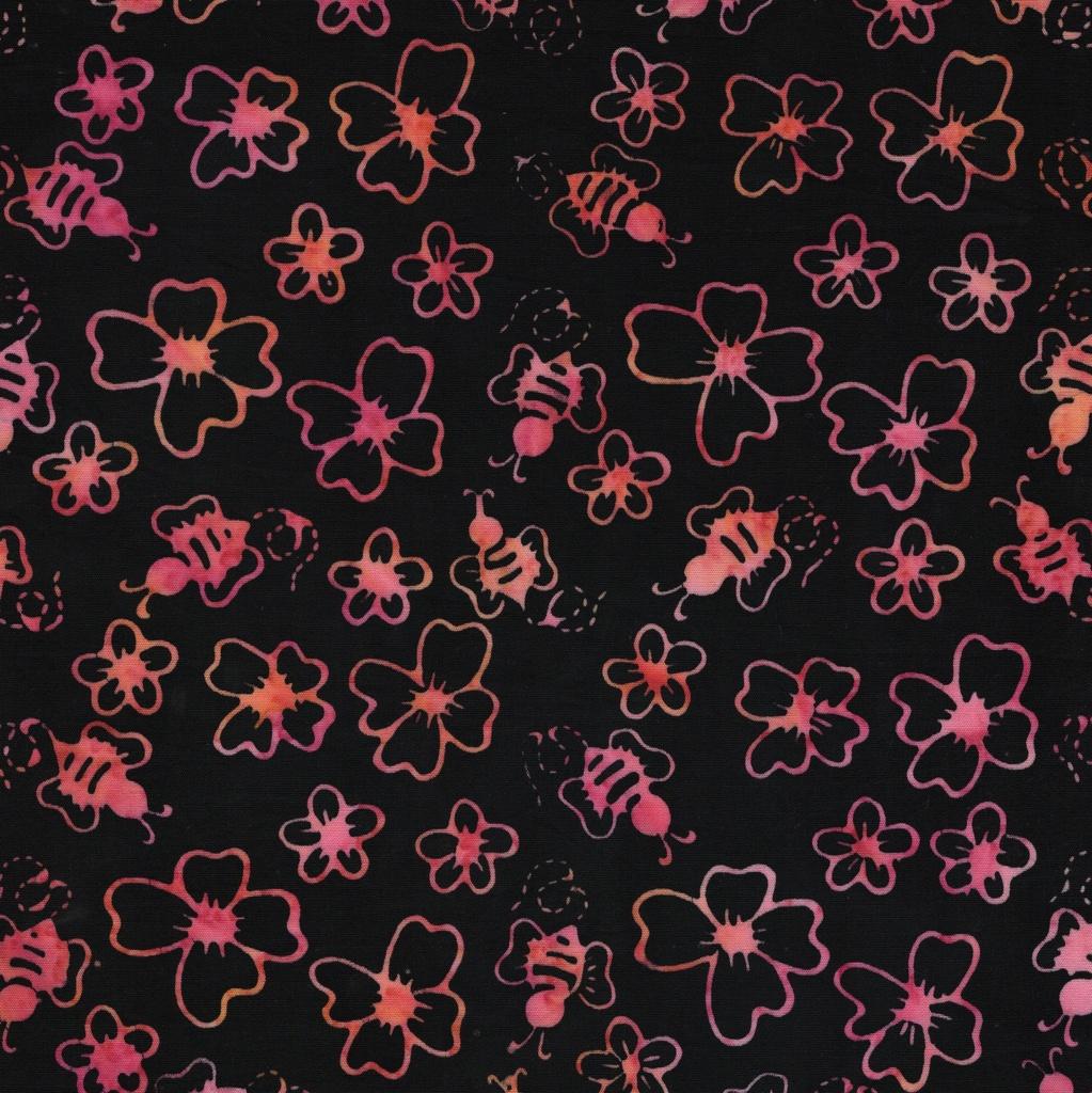 Lumin Fabrics, Bees And Hexies, 712605795, Black,