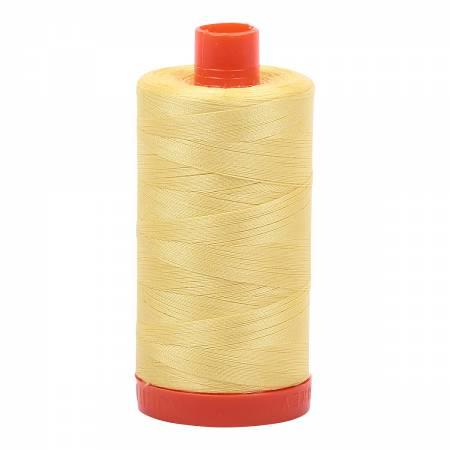 Mako Cotton Thread Solid 50Wt422Yds Lemon