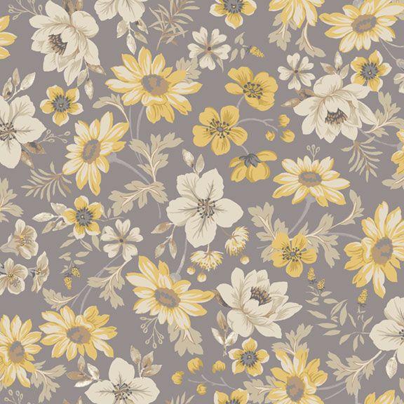 Marcus Fabrics Honeycomb Garden, R210783D, Gray, Pam Buda