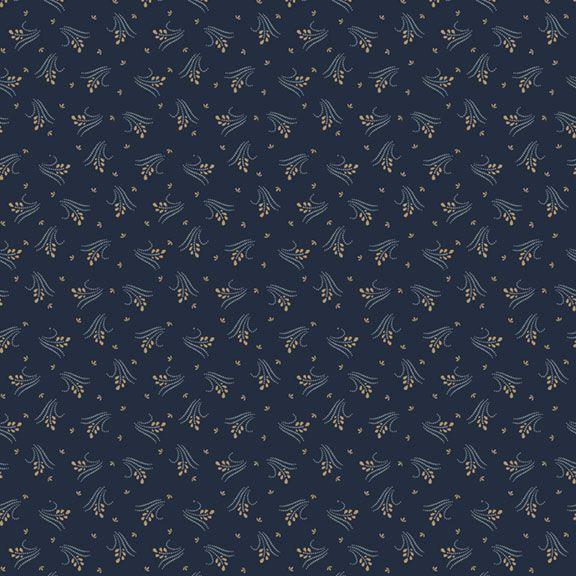 Marcus Fabrics Maple House, R170827D, Navy, Pam Buda