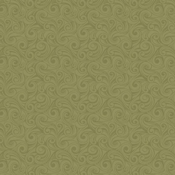 Marcus Fabrics Songbird Holiday, R190957D, Green, Cindy Staub