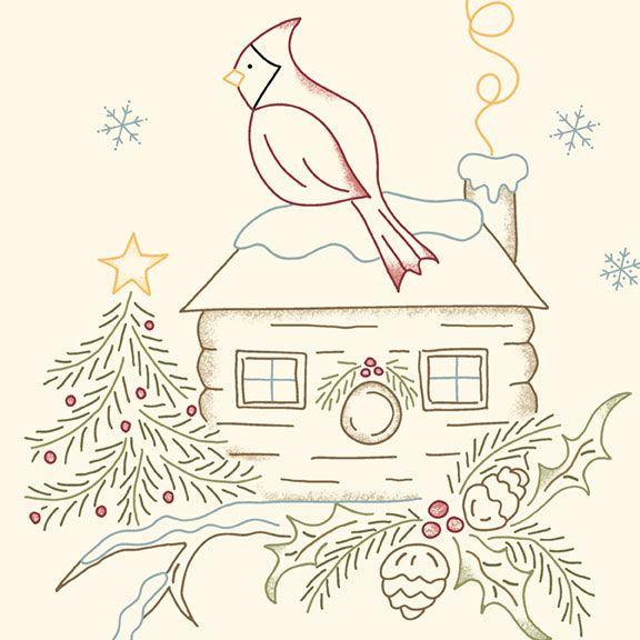 Marcus Fabrics Songbird Holiday, R190961D, Sage, Cindy Staub