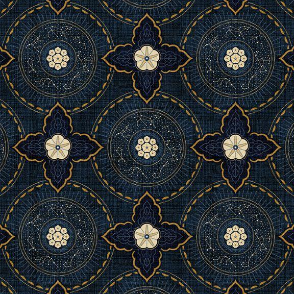Marcus Fabrics Starfall, R751003D, Navy,
