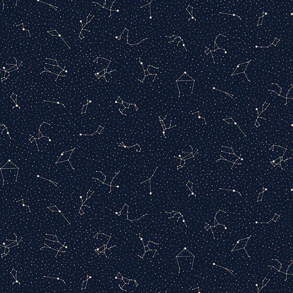 Marcus Fabrics Starfall, R751012D, Navy,