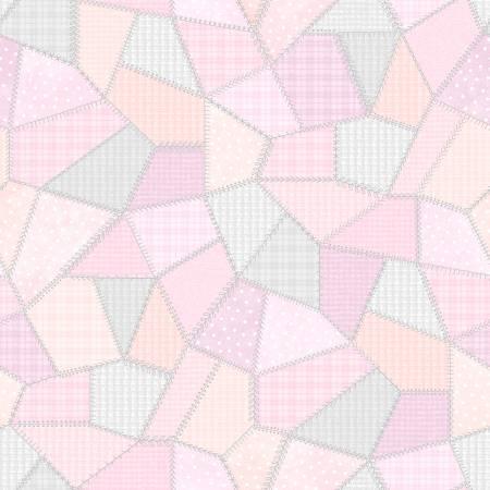 Maywood Studio, Patchwork Woolies, MASF11310-WP, White/Pink,