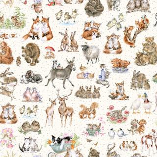 Maywood Studios, Together Is Better, 11120M-E, Cream, Animals
