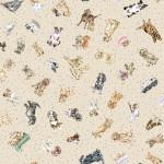 Maywood Studios Whiskers & Paws, 10417M-E, Cream,