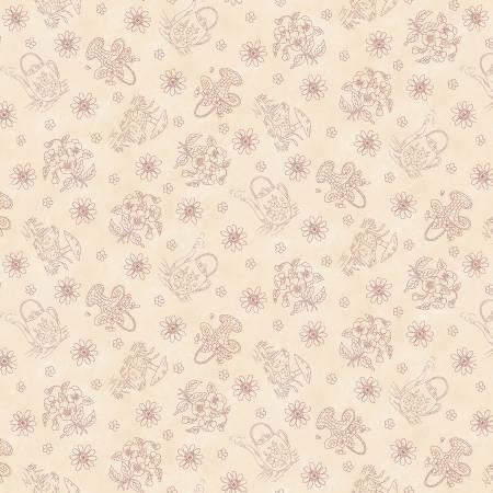Memories In Redwork, 2957-33, Cream,