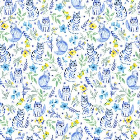 Michael Miller, Blue Muse, DCX9730-WHIT, White