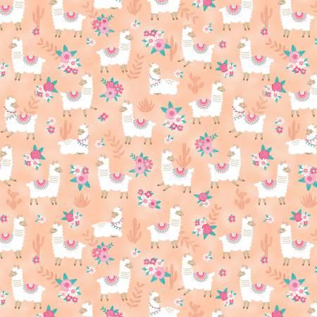 Michael Miller, Llama Nirvana, CX10608-PEAC, Peach