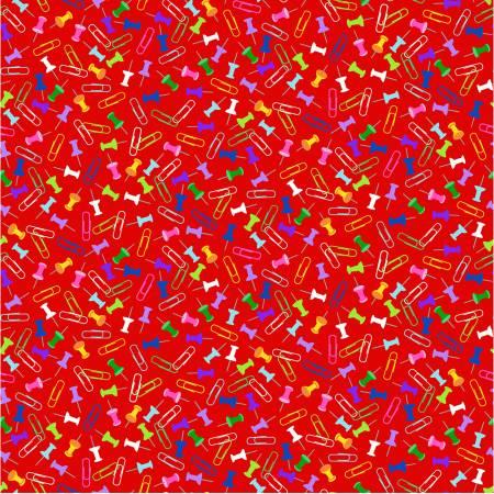 Michael Miller, MMF Collection, Back to School, CX10954-REDX-D, Red