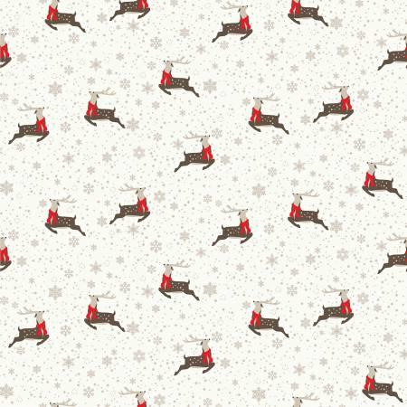 Michael Miller, MMF Collection, Oh Deer Winter is He, CX10944-CREA, Cream