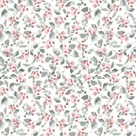 Michael Miller, Rosy, DCX10063-BWHT, Bright White