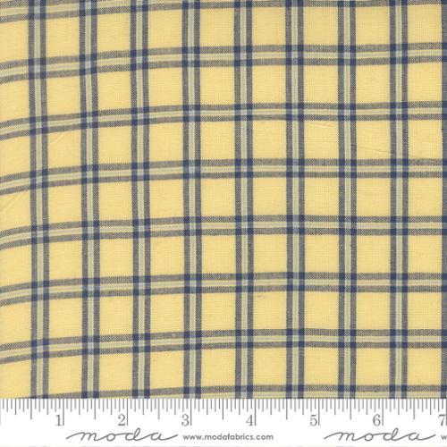 Moda, Summer Solstice, 12224 16, Canary, Blue Plaid