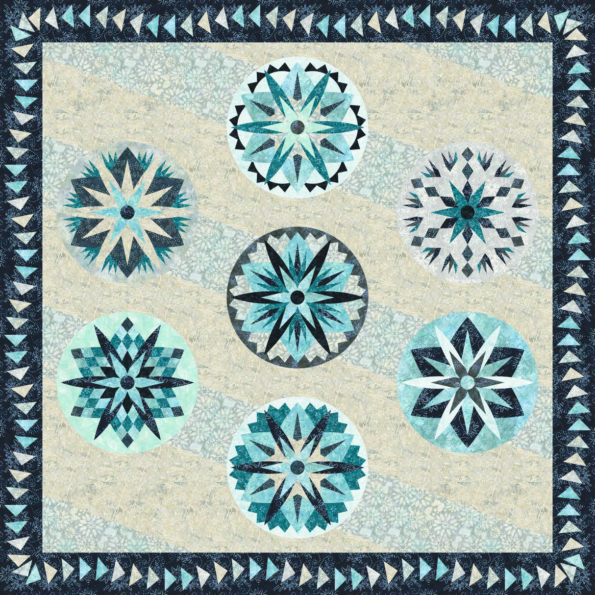 NEW! Candy Coated Snowflakes Wall Kit - Montana Sapphire