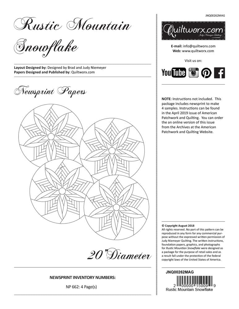 NEW! Rustic Mountain Snowflakes Kit - Montana Sapphire