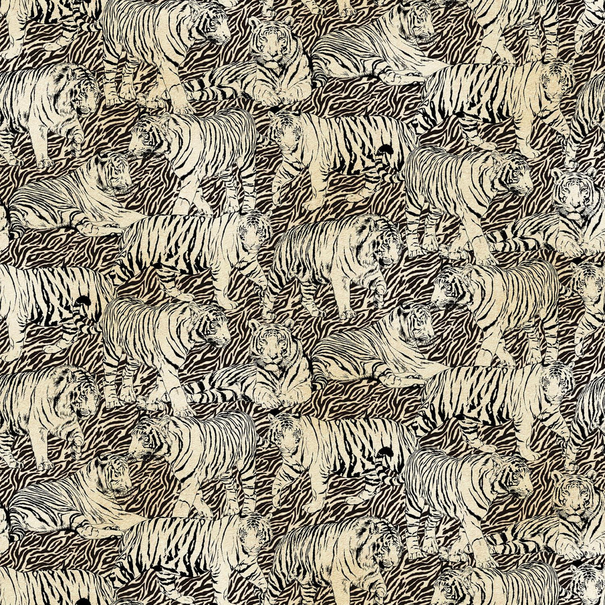 NORTHCOTT JUNGLE QUEEN, 25523-12, cream black, BETH HOSELTON