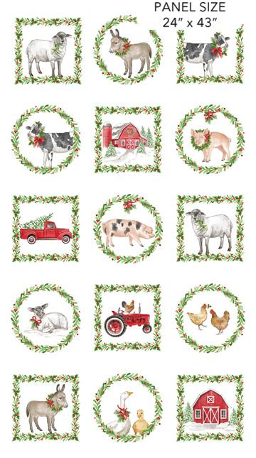 Northcott, Barnyard Christmas, 28800-10, Panel