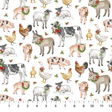 Northcott, Barnyard Christmas, 28802-10