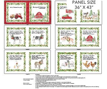 Northcott, Barnyard Christmas, DP28810-10, Panel