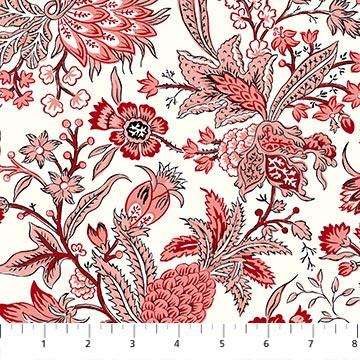 Northcott Bordeaux, 29133-11, Cream/Red,