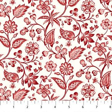 Northcott Bordeaux, 29134-11, Cream/Red,