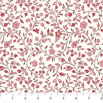 Northcott Bordeaux, 29136-11, Cream/Red,