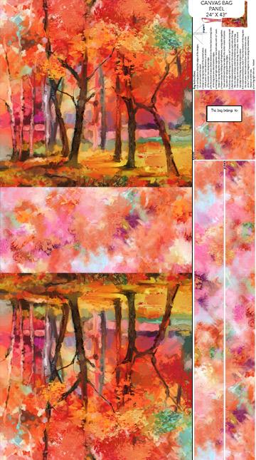 Northcott, Deborah Edwards, September Morning, C23858-24, Red Multi