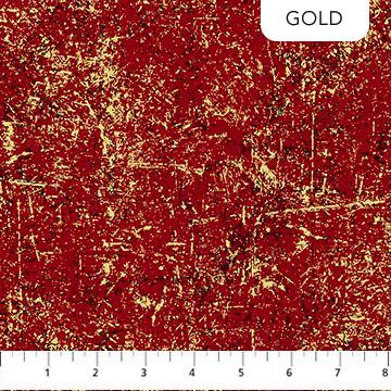 Northcott Glisten Holiday Luxe, 10333M-26, Cranberry, Patrick Lose