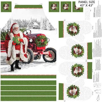 Northcott, Jason Kirk, Here Comes Santa, DP24076-10, White Multi
