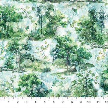 Northcott Serenity Springs, DP29068-76, Lt Green/Multi,