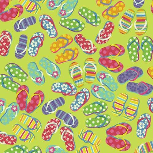 Novelty Bandanna, B22NOV-000255, Flip Flop Fun