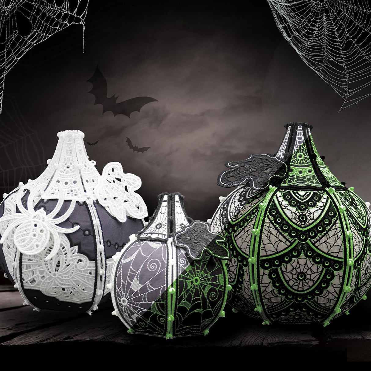 OESD, Freestanding Spider Web Pumpkin Patch, 12892USB