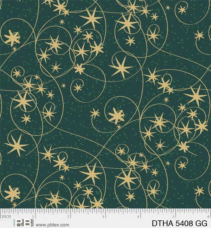 P & B Textiles Deco The Halls, DTHA5408 GG, Green, Jennifer Ellory