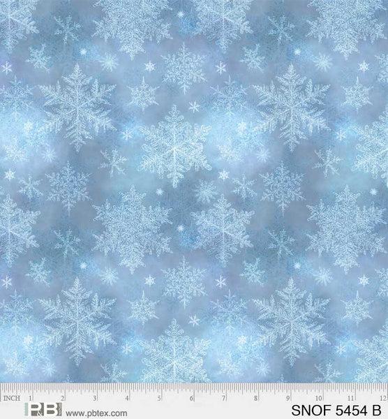 P & B Textiles Snowfall, SNOF 5454 B, Blue, Geetanjali Behere