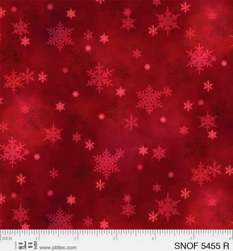 P & B Textiles Snowfall, SNOF 5455 R, Red, Geetanjali Behere