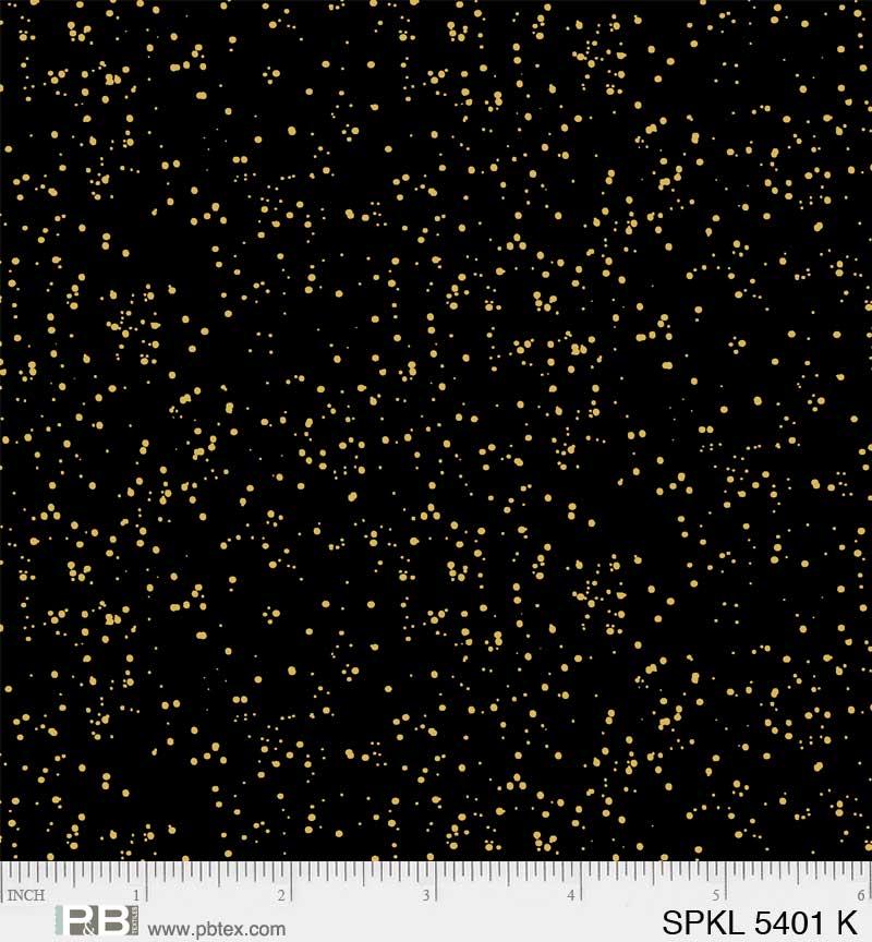 P & B Textiles Sparkle, SPKL 5401 K, Black/Gold,