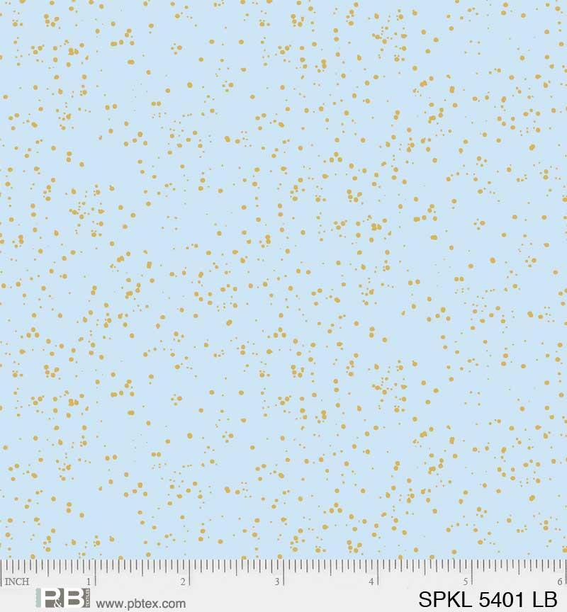 P & B Textiles Sparkle, SPKL 5401 LB, Lt Blue/Gold,
