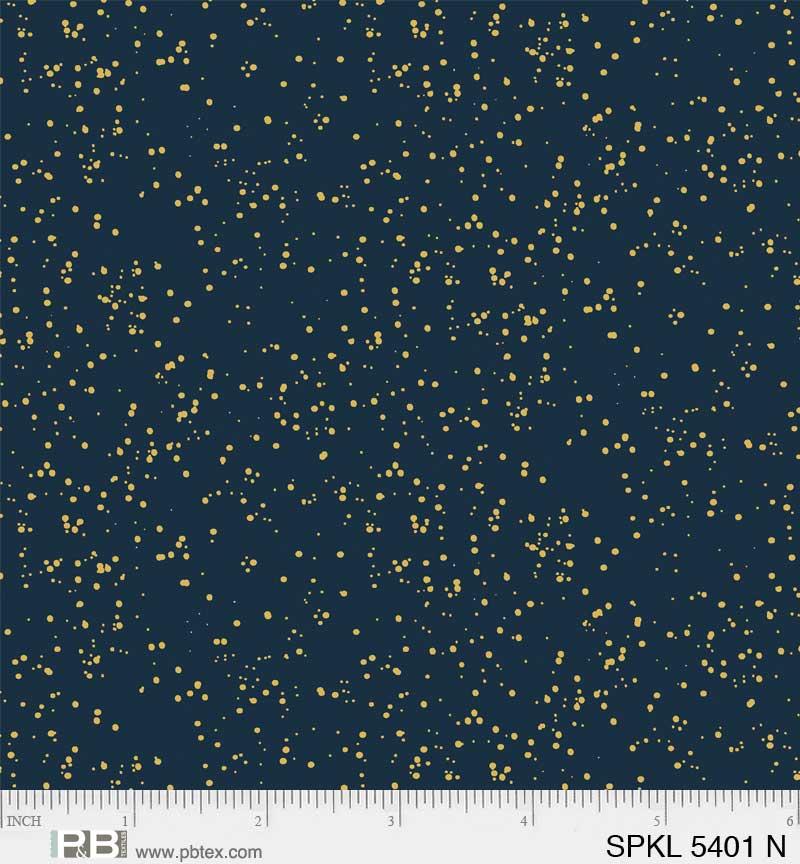 P & B Textiles Sparkle, SPKL 5401 N, Navy/Gold,