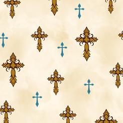 Qt Fabrics Amazing Grace, 1649-24030-E, Cream,
