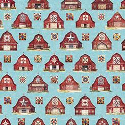 Qt Fabrics Heartland, 30461-Q, Dk Aqua, Morris Creative Group