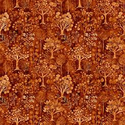Qt Fabrics Pandaland, 2600 31915 O, Burnt Orange,