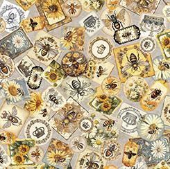 Qt Fabrics Queen Bee, 30483-K, Gray , Morris Creative Group