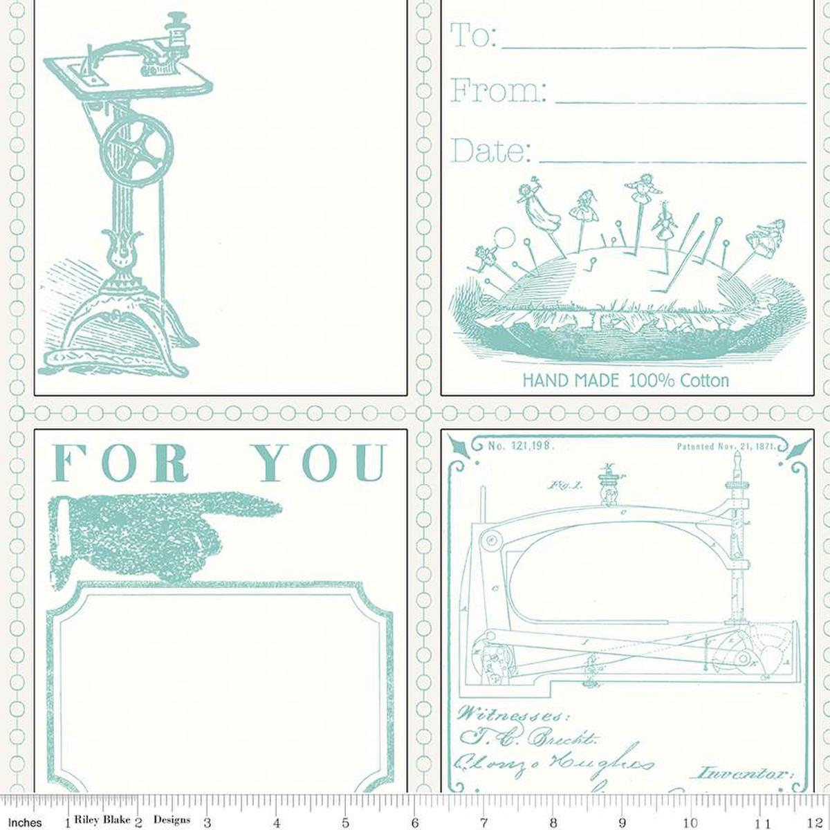 Quilt Labels, C13360-AQUA, Aqua