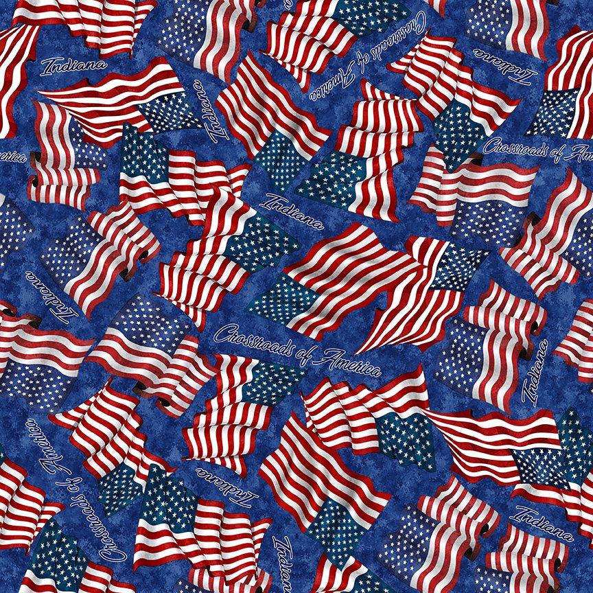 Quilting Treasures, All Indiana Shop Hop 2025, 2600-31112-N, Navy