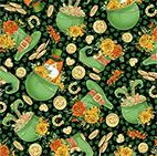 Quilting Treasures St Pats Cats, 30018-J, Multi,
