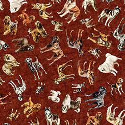 Quilting Treasures Top Dog, 2600 30580 T, Rust, Morris Cre Group