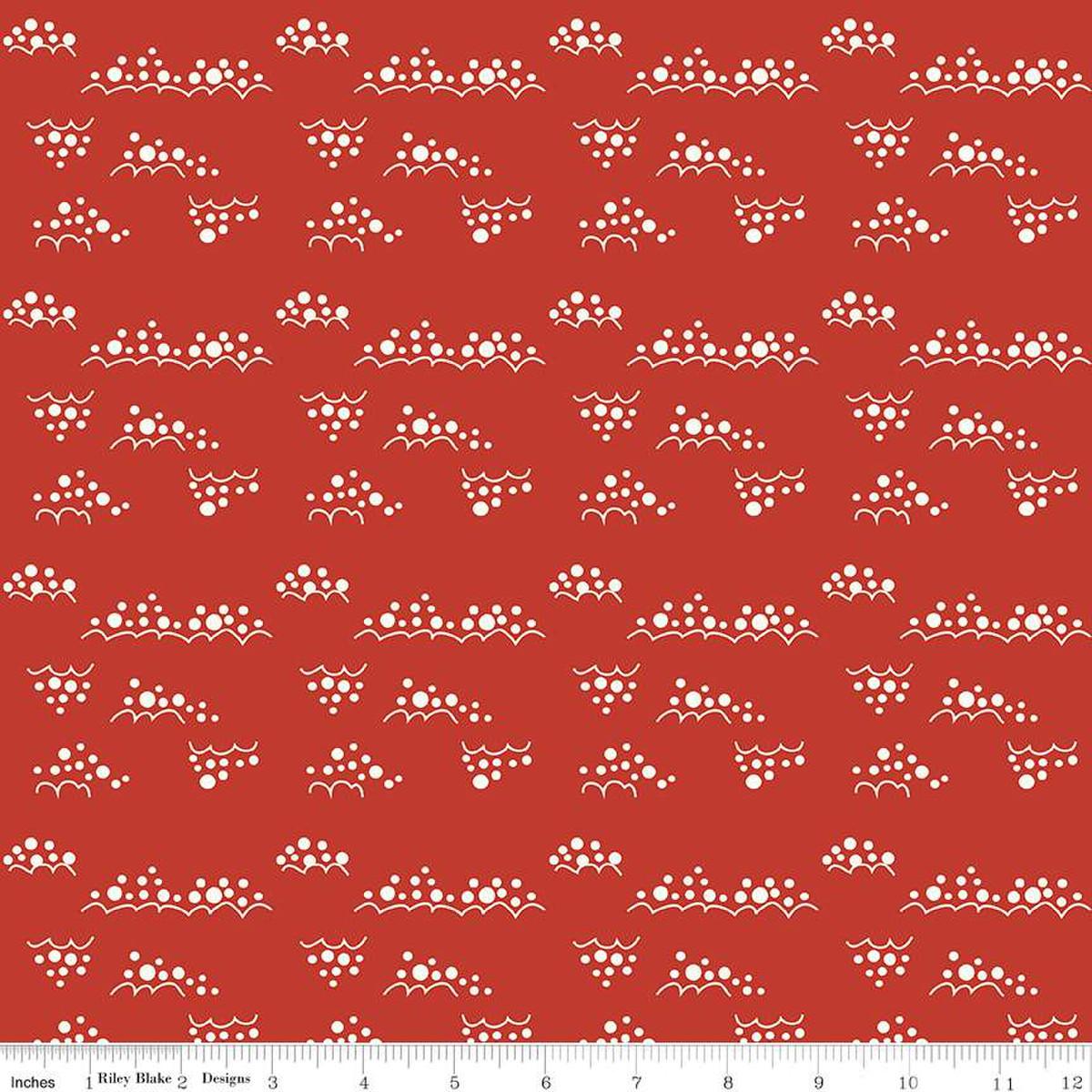 Riley Blake Christmas Is In Town, C14749-RED, Red, Sandy Gervais