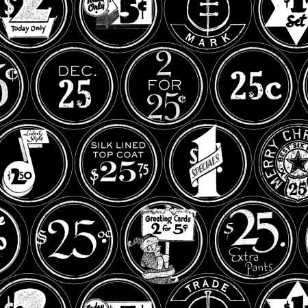 Riley Blake, Janet Wecker-Frisch, White as snow, C13557-BLACK, Black