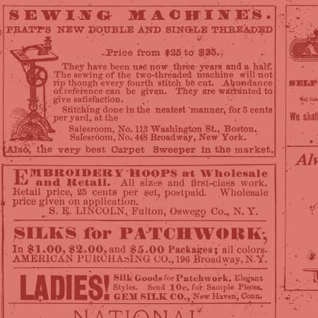 Riley Blake, Judy Wecker Frisch, Sew Journal, C13888-CORAL, Coral